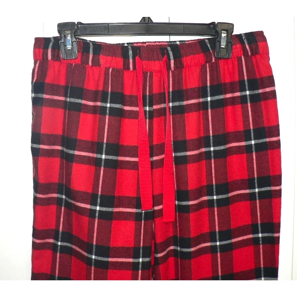 Men's Rachel Parcell Flannel Pajamas Pants in Red Buffalo Check Medium‎